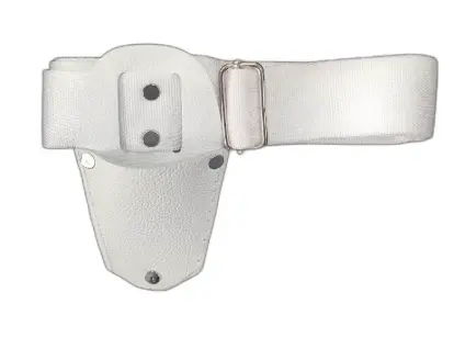 Correa para lira de lona y cuero blanca