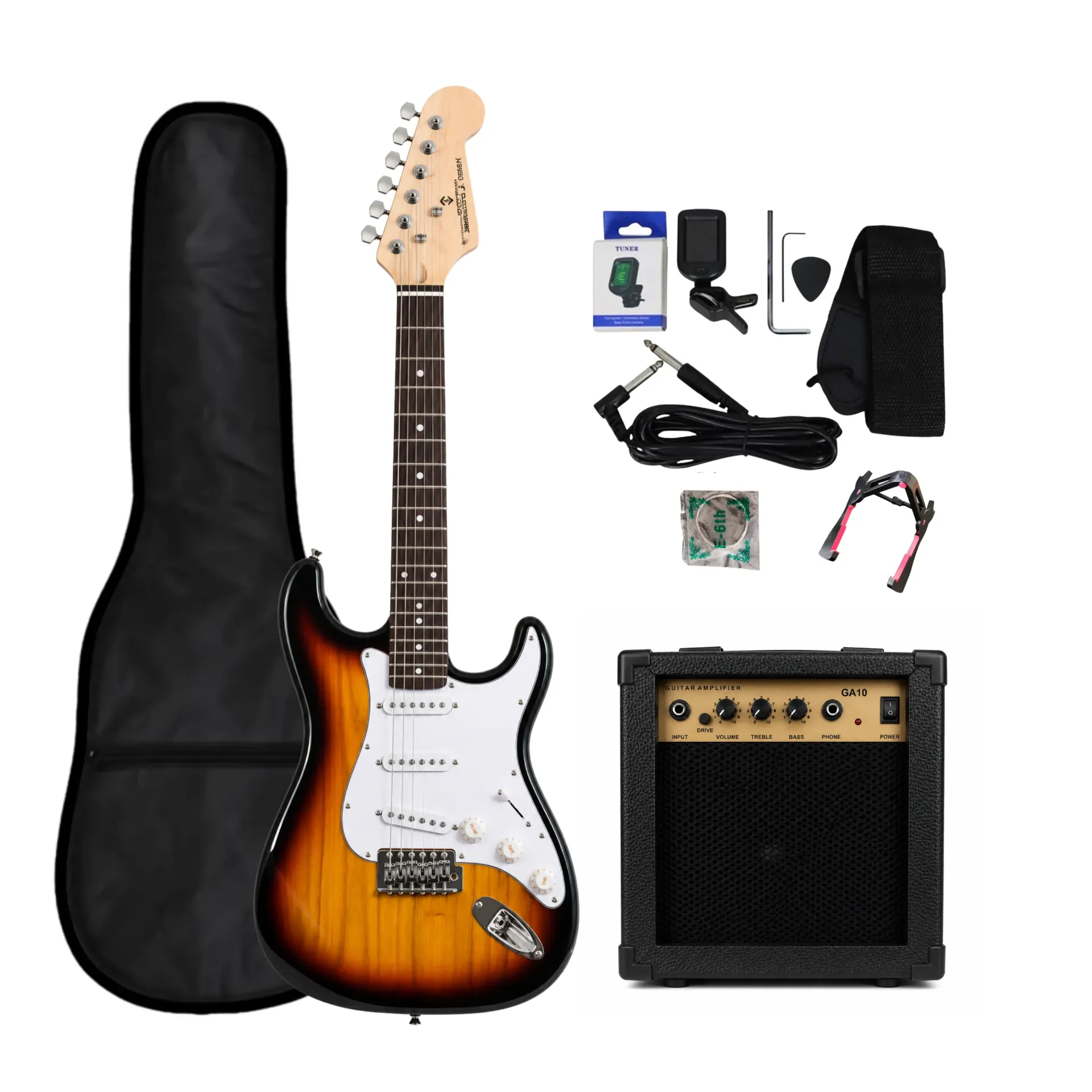 Guitarra eléctrica con amplificador England Legends tabaco
