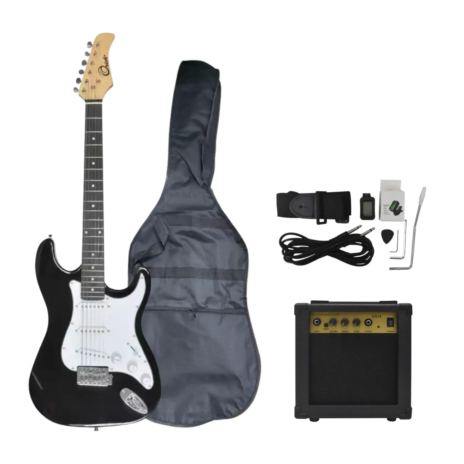 Guitarra eléctrica con amplificador Orich negra