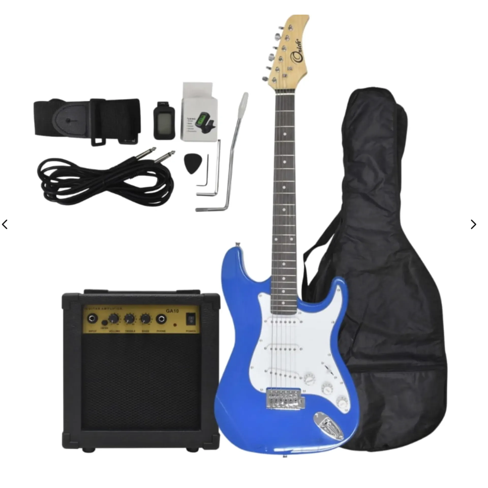 Guitarra eléctrica con amplificador Orich azul