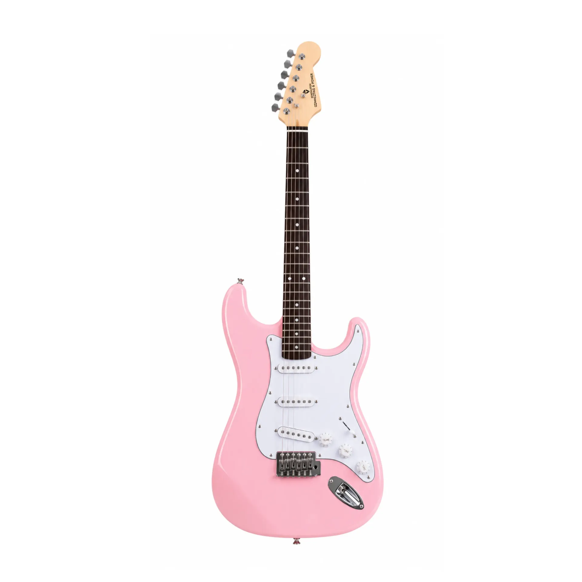 Guitarra eléctrica General Tech Stratocaster rosada