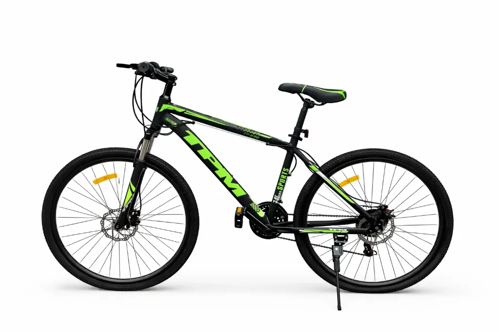 Bicicleta TPM Aro 26 negro con verde fosforescente