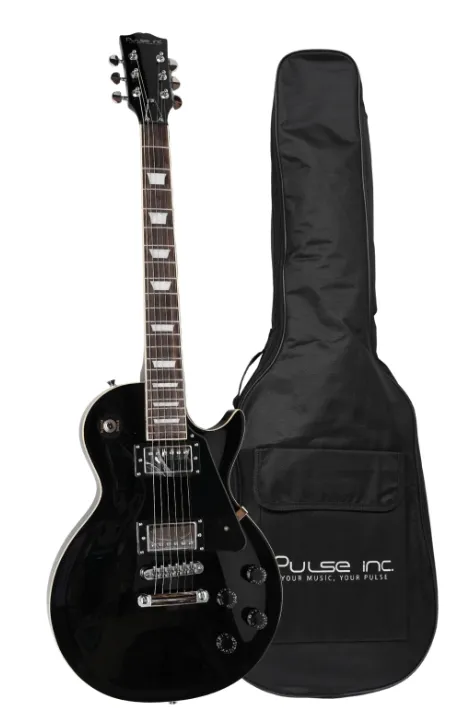 Guitarra Eléctrica Pulse INC Estilo Les Paul Standard - negro