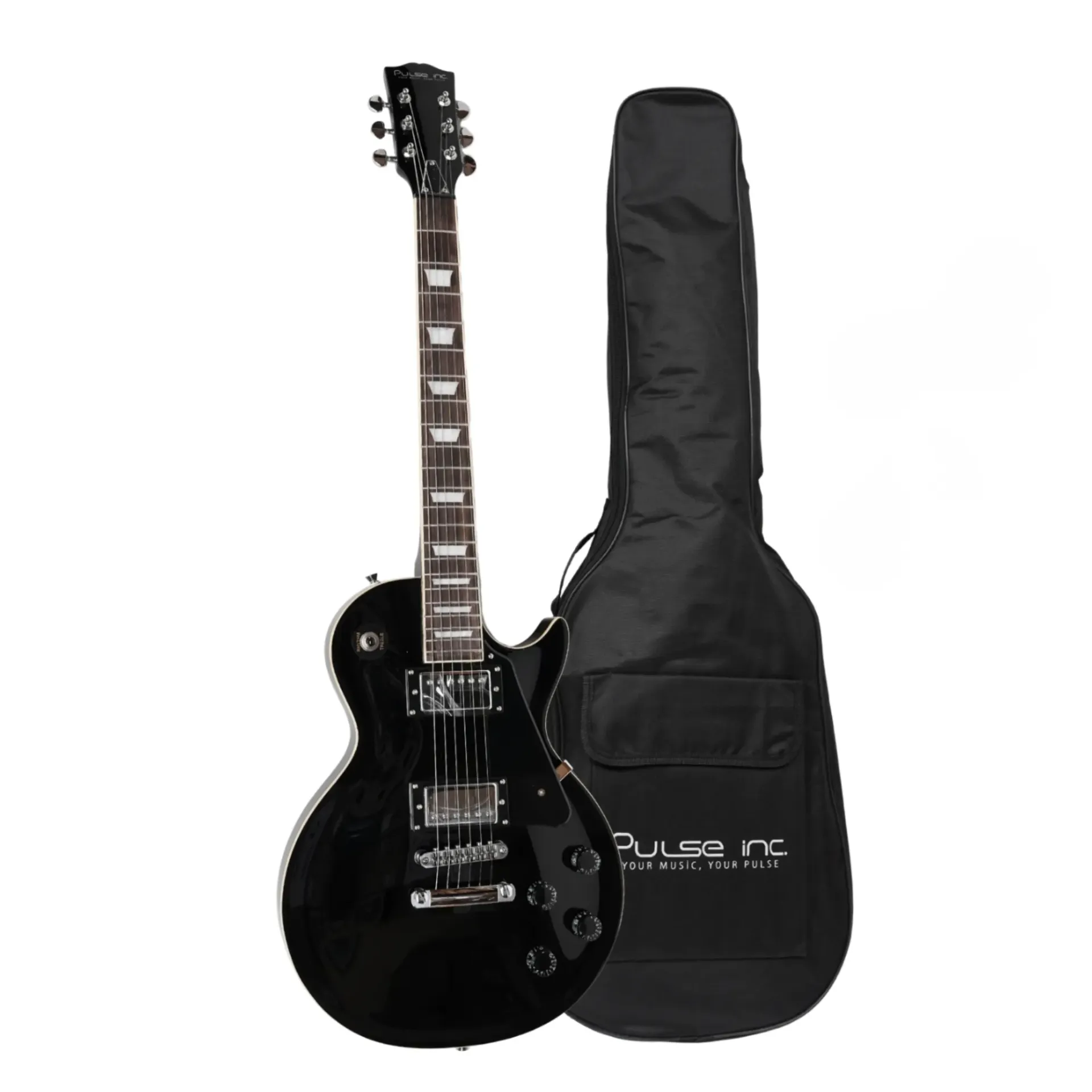 Guitarra Eléctrica Pulse INC Estilo Les Paul Standard - negro | Incluye estuche