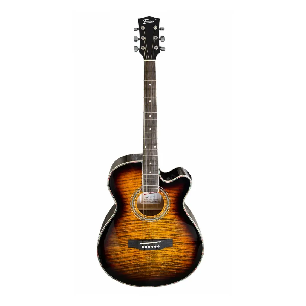 Guitarra acústica Freedom Cutaway café sombreado