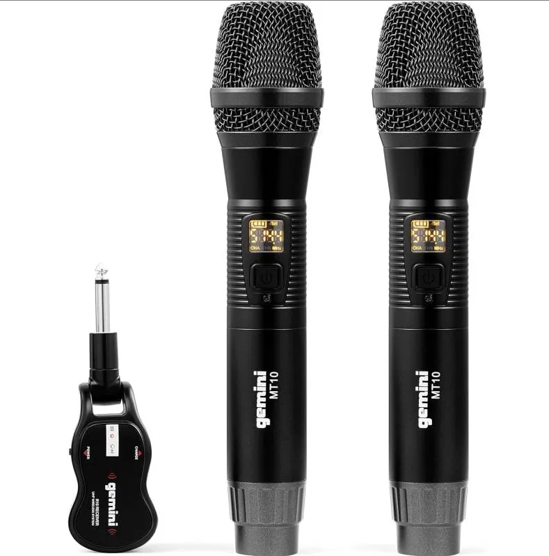 Micrófono inalámbrico UHF recargable Gemini