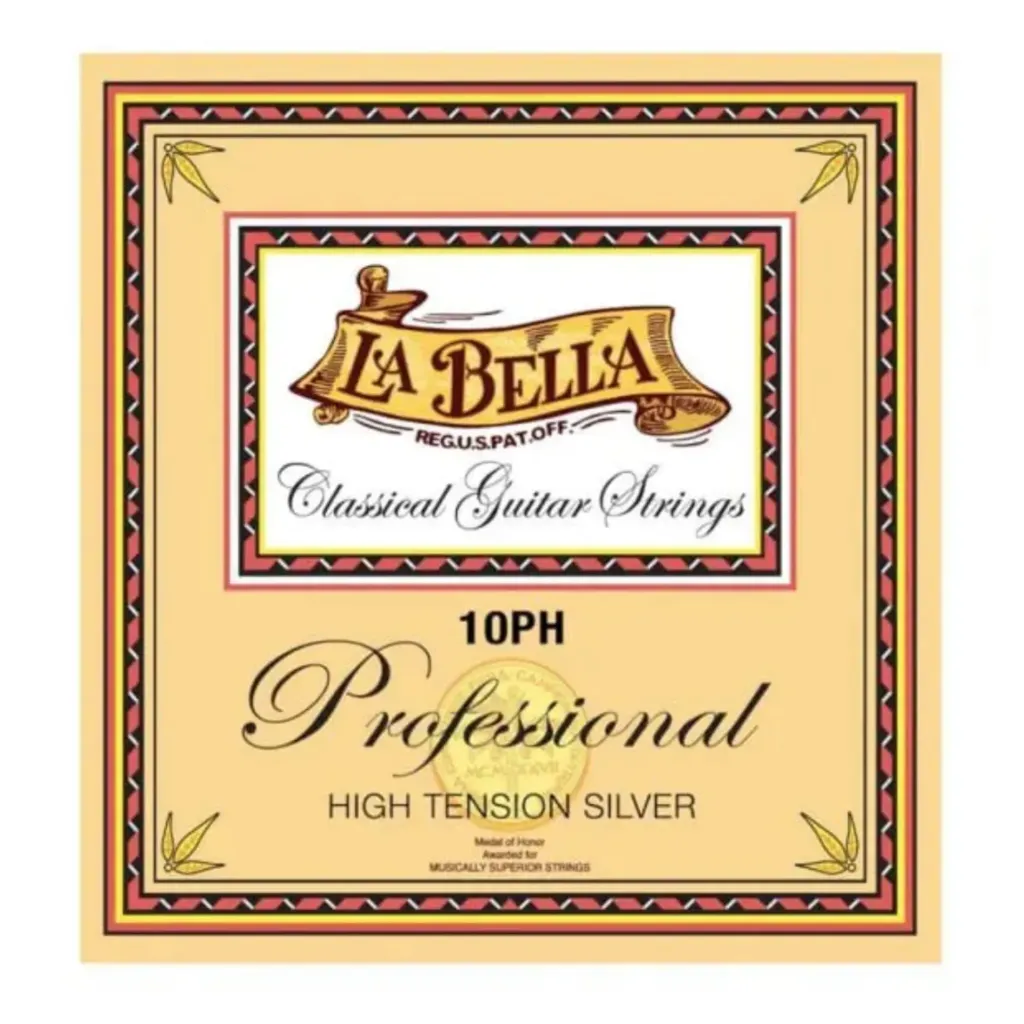 Cuerdas de guitarra profesional La Bella 10PH tensión alta
