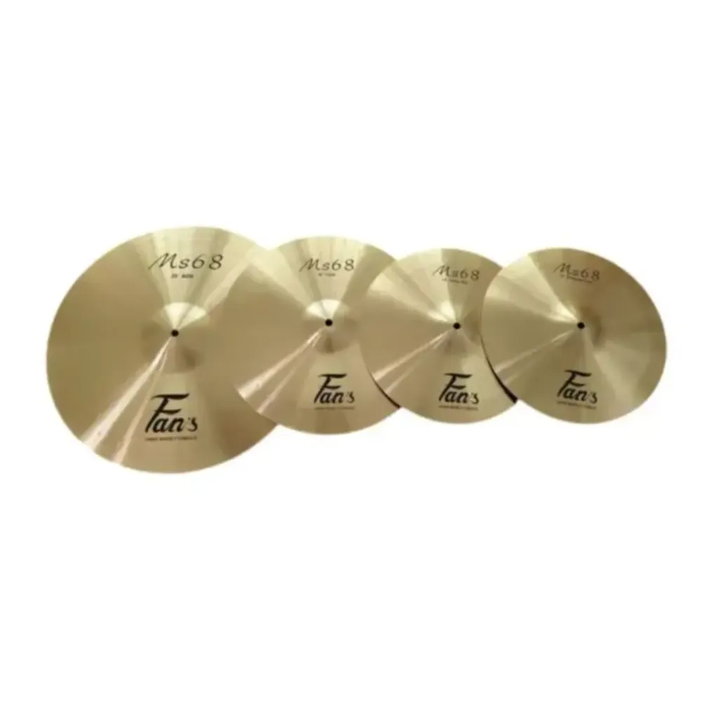 Juego de Platillos para batería Fans 4 piezas 14" 16" 20" con estuche MS68
