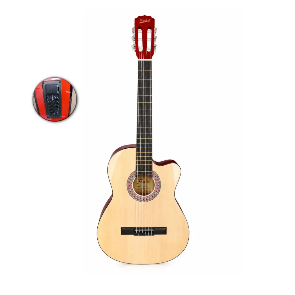 Guitarra Electroclásica Freedom CG300CTV N Cutaway Natural con Ecualizador
