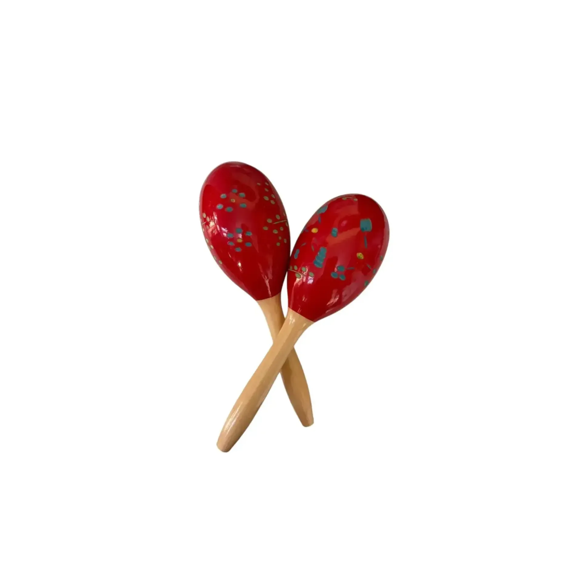 Maracas de madera rojas