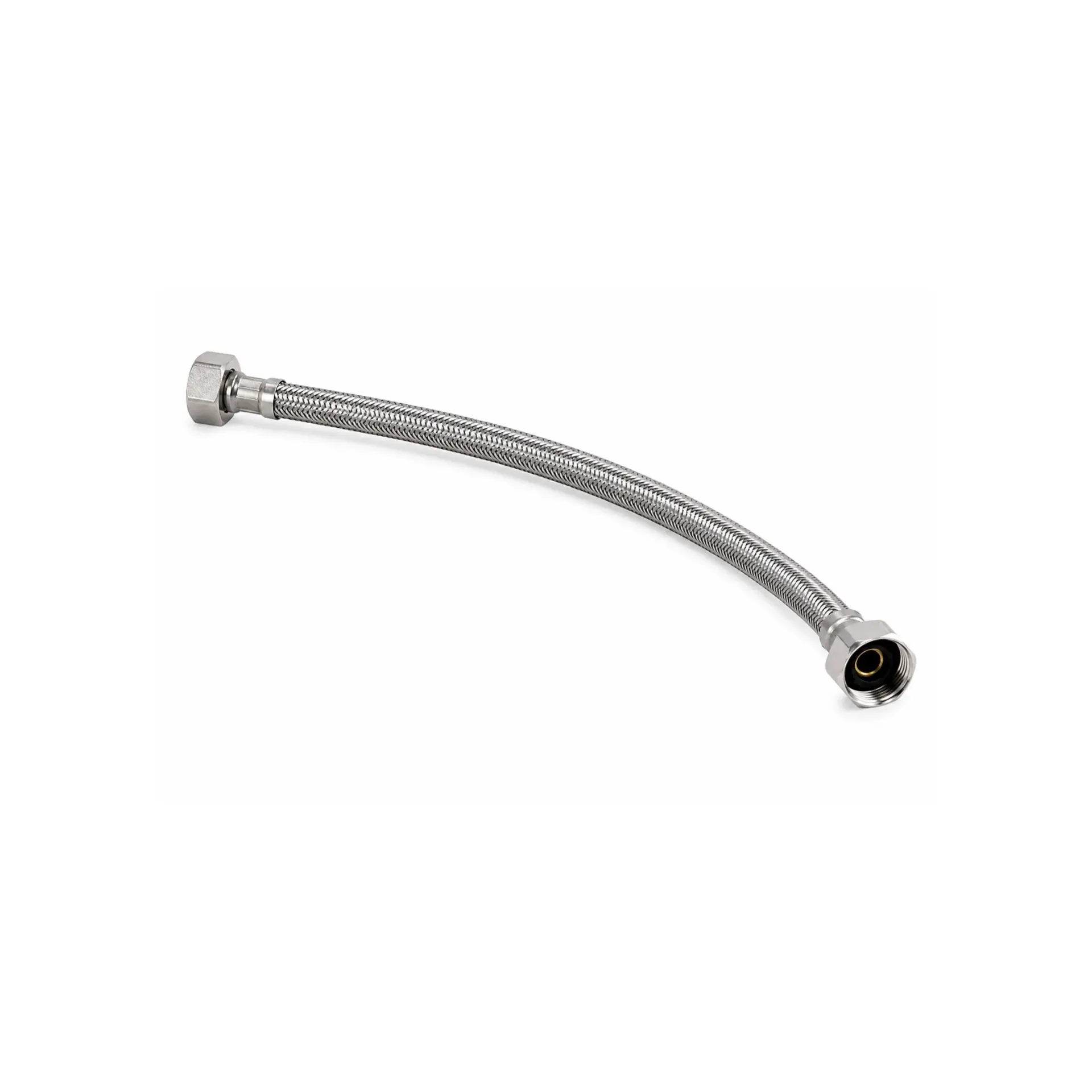 Acople para lavamanos metálico Grival 1/2 x 1/2 de 40cm hembra-hembra