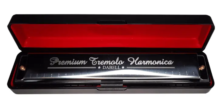 Armónica profesional DABELL de 24 huecos metálica