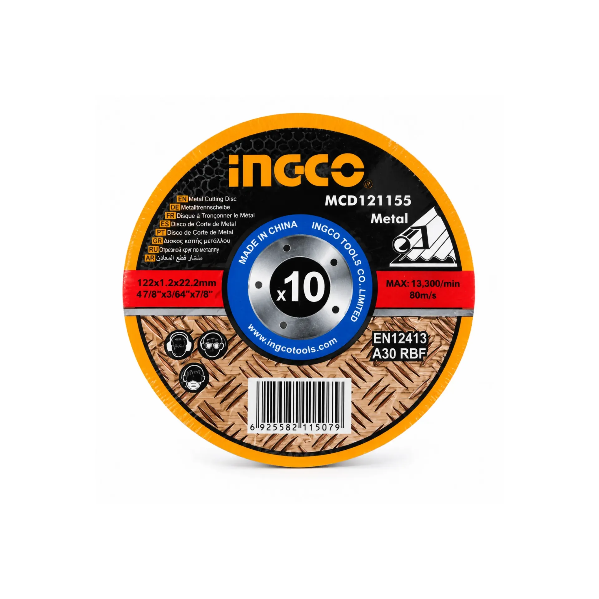 Juego de disco de corte para metal Ingco