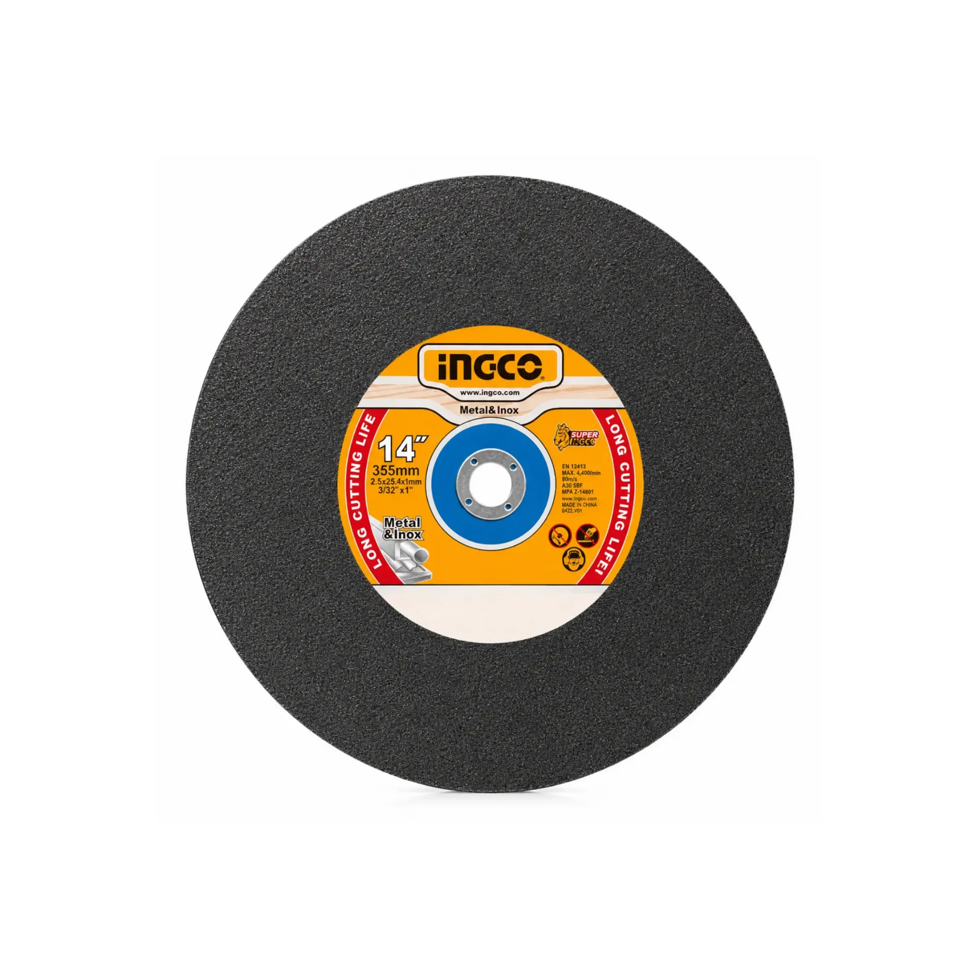 Disco para corte de metal 355 mm x 25.4 mm Ingco
