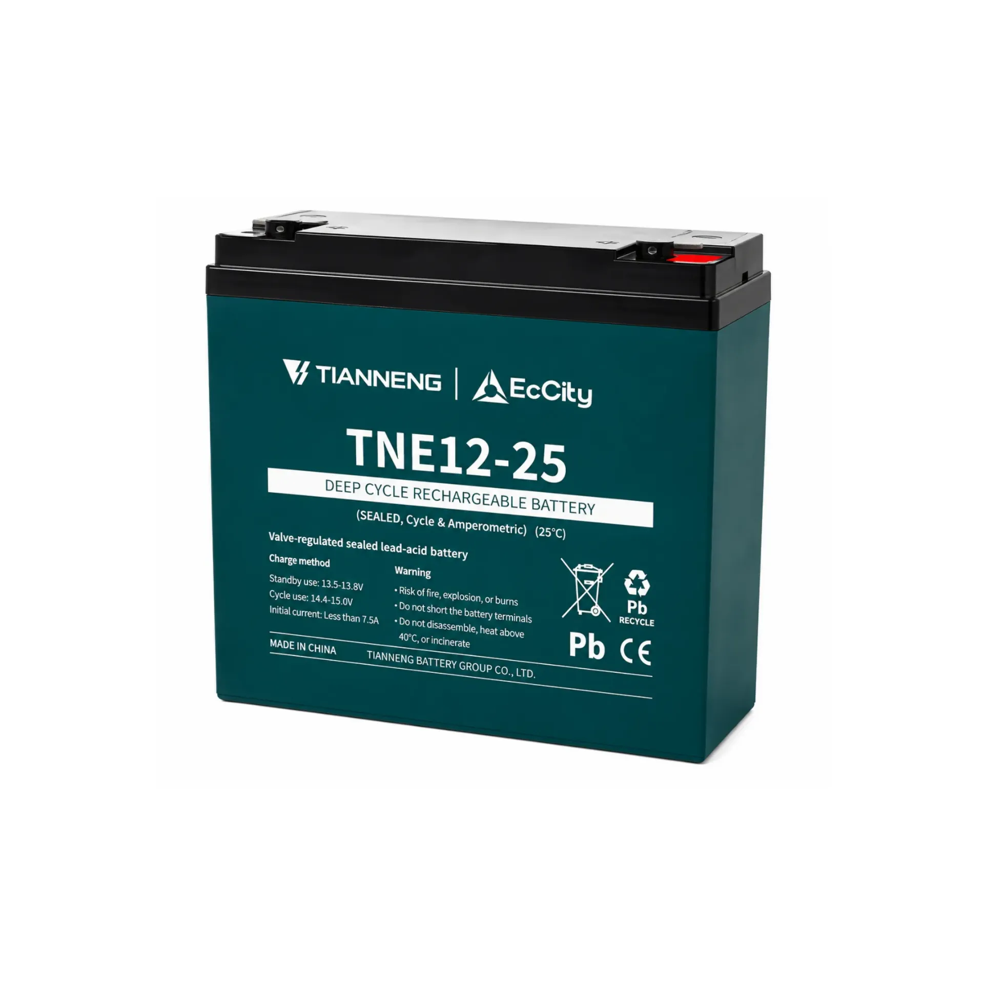 Batería para moto eléctrica de 12V-25AH Tianneng
