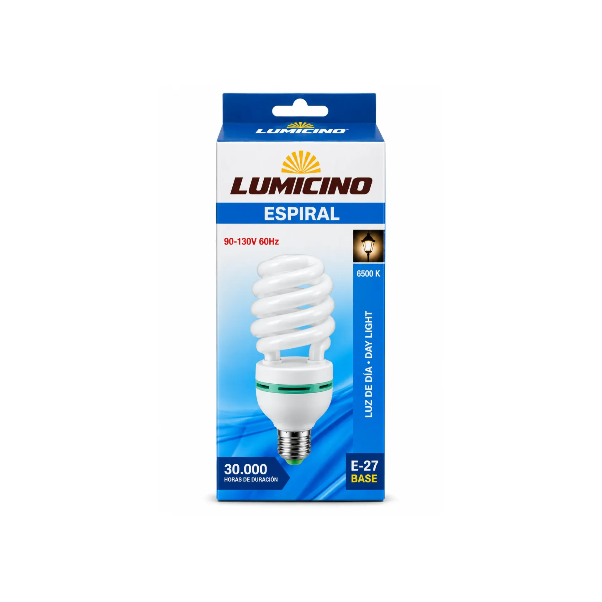 Foco mini espiral ahorrador de 15W Lumicino