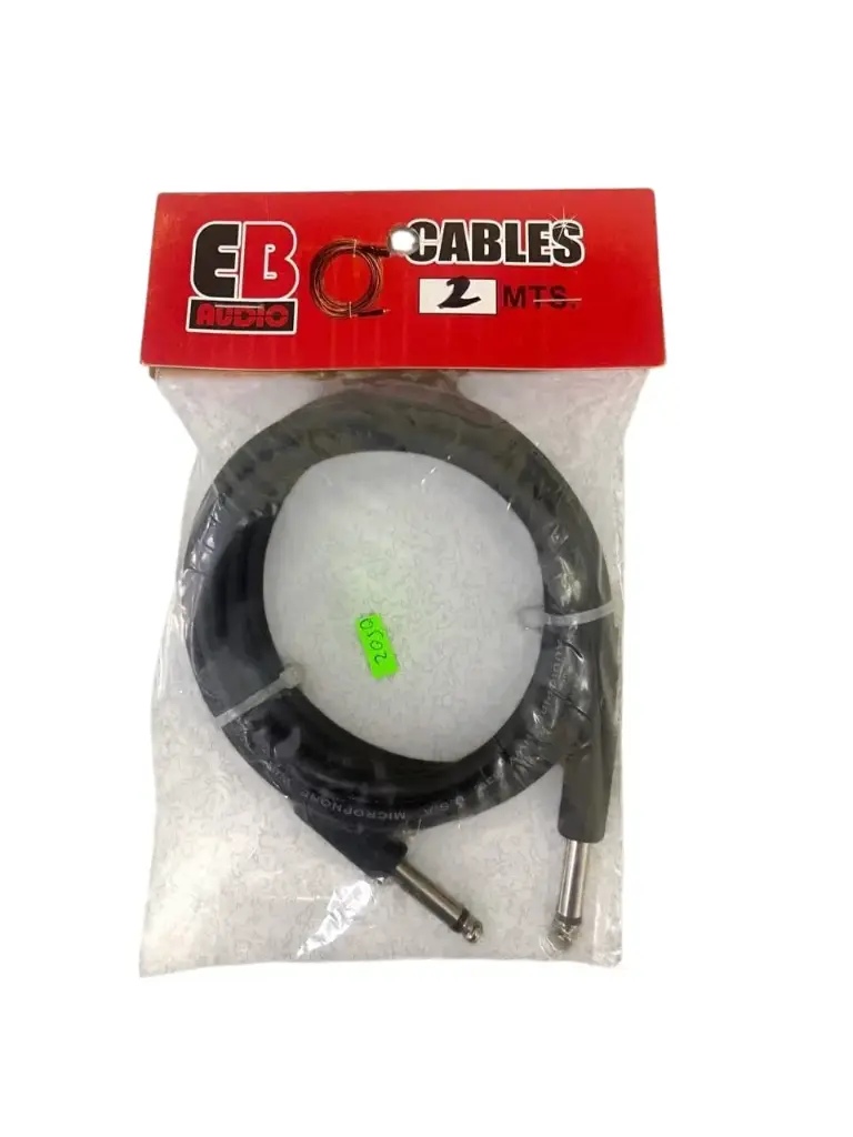 Cable de audio EB Audio 2 metros plug 1/4 a plug 1/4