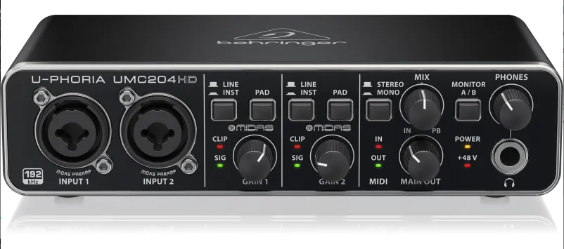 Interfaz de audio Behringer U-PHORIA UMC204HD