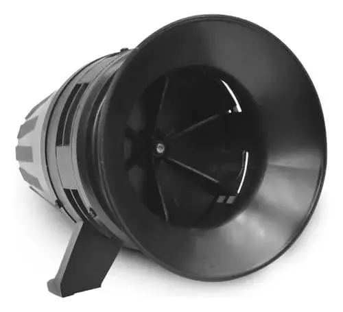 Sirena para alarmas comunitarias negra