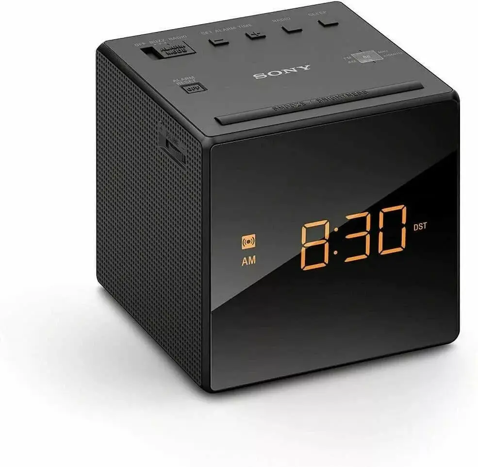 Reloj despertador de escritorio Sony ICF-C1 AM FM radio negro Sony ICFC