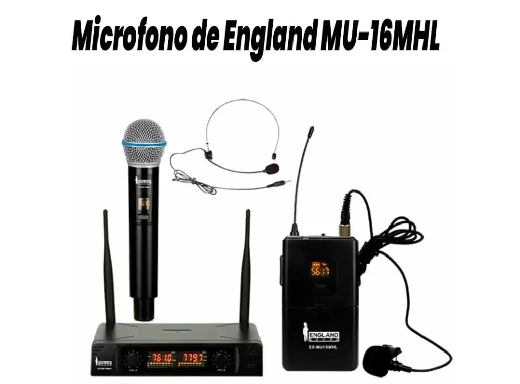 Micrófono England Sound doble canal UHF ES-58MHL PRO