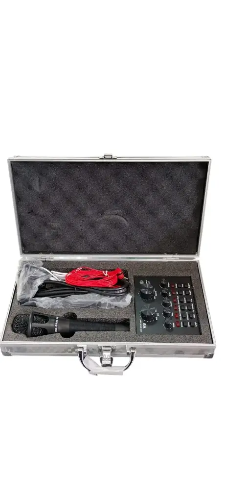 Micrófono con tarjeta de sonido V8