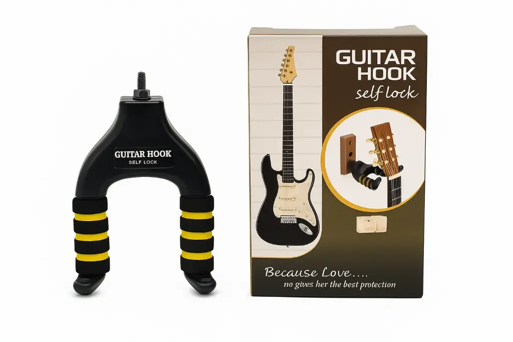 Soporte para guitarra con autobloqueo