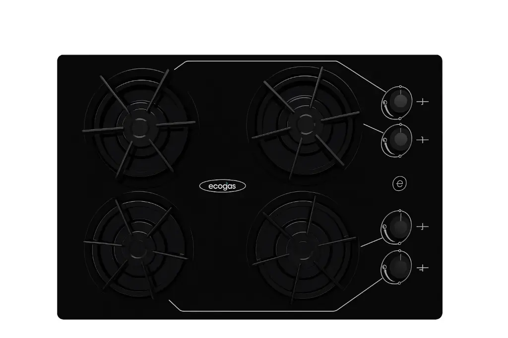 Cocina ECOGAS empotrable de 4 quemadores