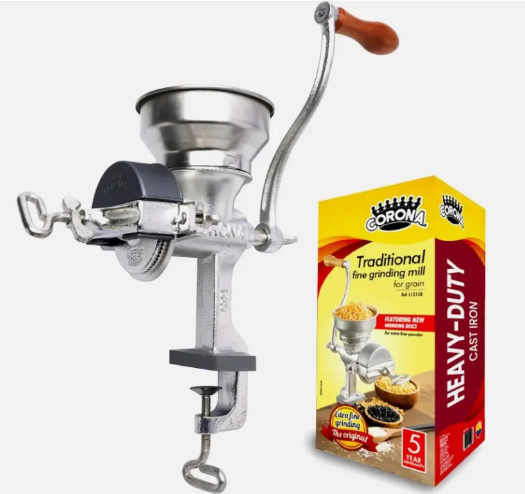 Molino de maíz Corona con tolva