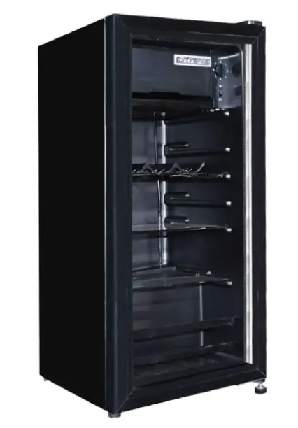 Minibar Continental negro SC-112 con puerta de cristal