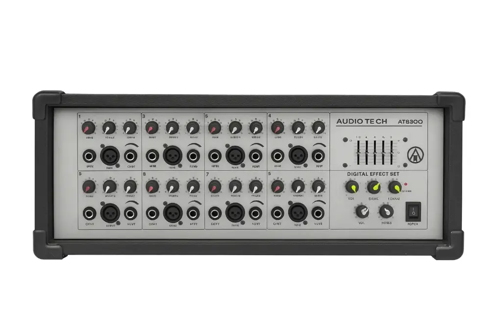Mezcladora potenciada Audio Tech AT8200 Powered Mixer