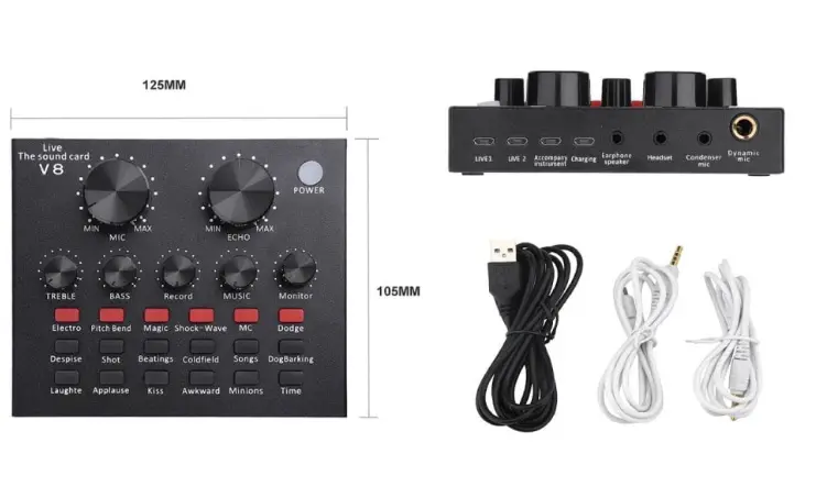 Tarjeta de sonido V8