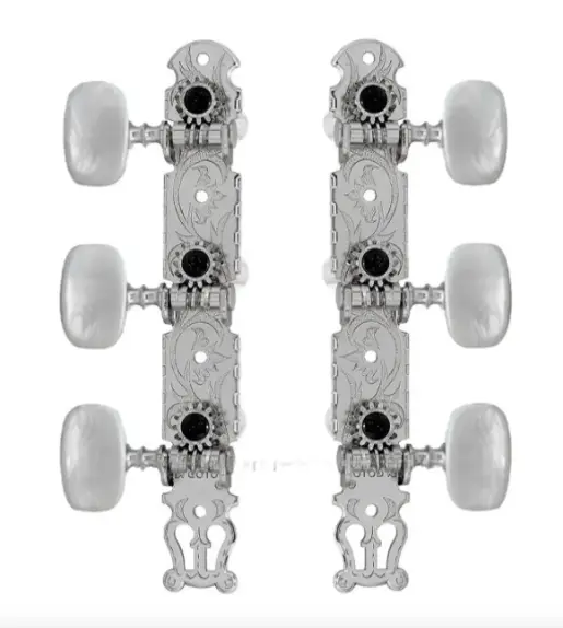 Clavijas de guitarra de metal plateadas