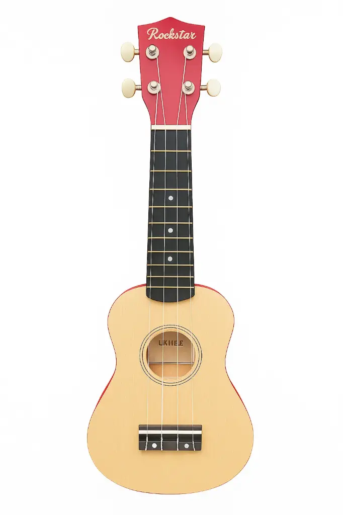 Ukelele Soprano acústico Rockstar con cuerdas de nylon