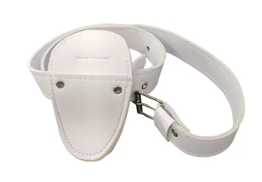 Correa para de cuero blanca