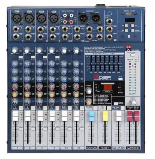 Consola 8 canales England Sound E82A