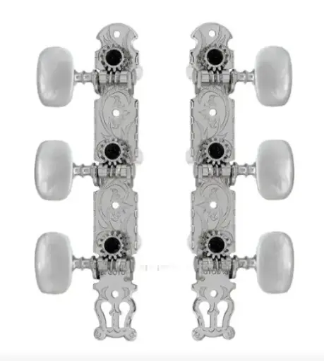 Clavijas de guitarra de metal plateadas