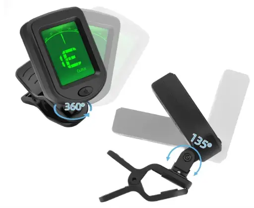 Afinador de Guitarra digital Clip-On Tuner